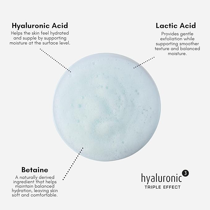 êb être belle Cleansing Foam with Hyaluronic Acid 3D, Skin Care for Women, Lightweight Hydrating Foam Cleanser & Betaine, for All Skin Types, 100 mL