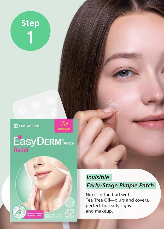 EasyDerm 3-Type Pimple Patches Gift Set, Acne care soluution, Korean Spot Patch to Cover ZitsㅣQuick Calming(10ea) + Relief(42ea) + Beauty Patches(42ea)ㅣTrendy Teen girl gifts Back to School MUST HAVE