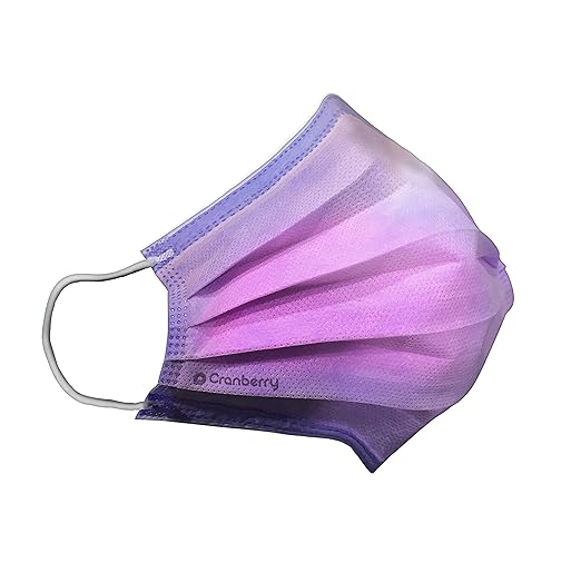 Cranberry USA C2700SP Cosmo Earloop Face Mask, Disposable, Purple (Pack of 50)
