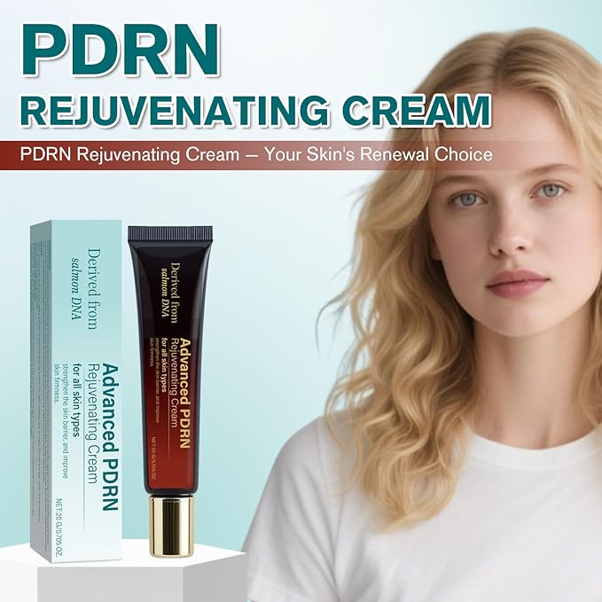 Advanced PDRN Rejuvenating Cream, 99% Pure Salmon DNA Collagen Gel Repair Cream, 0.7 oz, with Hyaluronic Acid and Niacinamide, Nighttime Skin Repair,Inspired Skincare