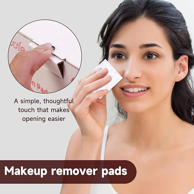 600 PCS Square Cotton Pads, Soft and Lint-Free, Includes 400 Ultra-Thin and 200 Thick Pads, Hypoallergenic Makeup Remover for Face, Eyes and Lips and Daily Skin Care