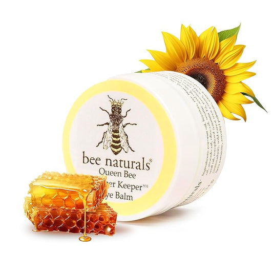 Bee Naturals Queen Bee Best Eye Balm Peeper Keeper - Natural Eye Balm with Vitamin E & 10 Oils - Reduces Crow's Feet, Wrinkles & Fine Lines - Moisturizing Skincare