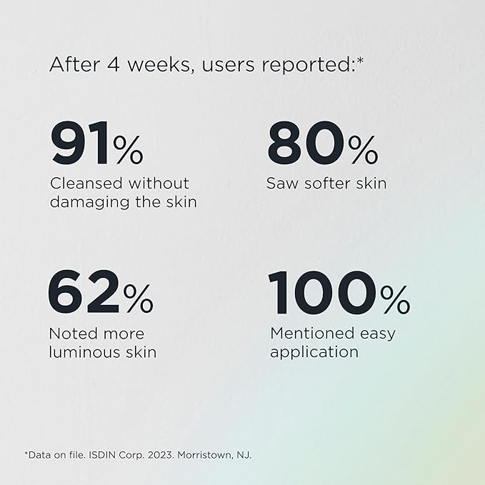 ISDIN Micellar 4-in-1 Facial Cleansing Water Solution - Hydrating and Cleansing Toner and Makeup Remover for Sensitive Skin, 13.5 FL OZ