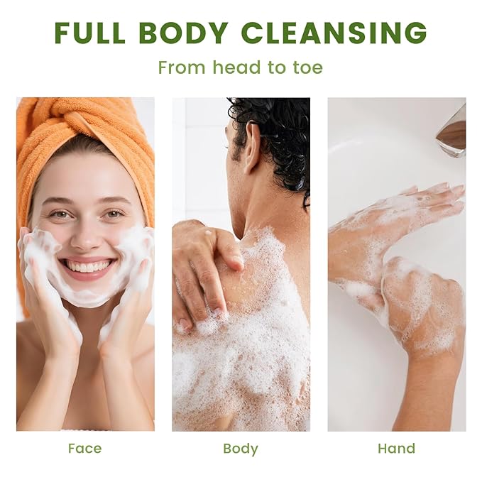 MAYJAM Tea Tree Oil Soap Bar, Natural Botanical Tea Tree Bar Soap with Vitamin E, Pure Plant Oil Bath Soap for Body Face Fights Acne, Tinea, Ringworm, Skin Itch Irritation and Prevents Breakouts