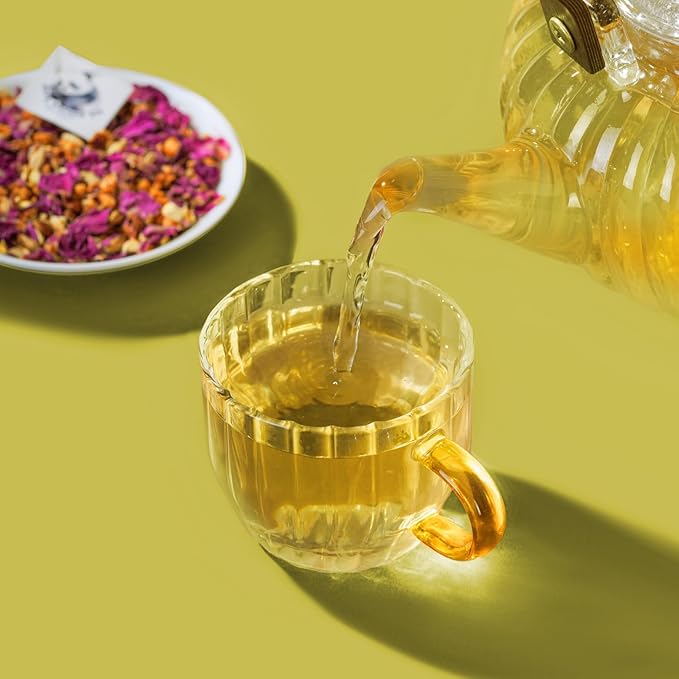 Sour Jujube Rose Herbal Tea Gift Set – Caffeine-Free Fruit Tea for Sleep and Immune Support | 20 Bags + 100g Rock Sugar | Natural Wellness Drink | Elegant Holiday Gift Box for Women, Mom, Friends