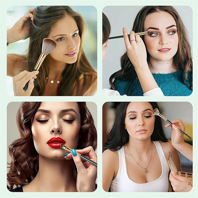 Make Up Brushes,Makeup Brushes Set 14 PCS for Foundation Eyebrow Concealer Eye Shadows Powder,Makeup Brushes Kit for Travel and Daily Makeup Use