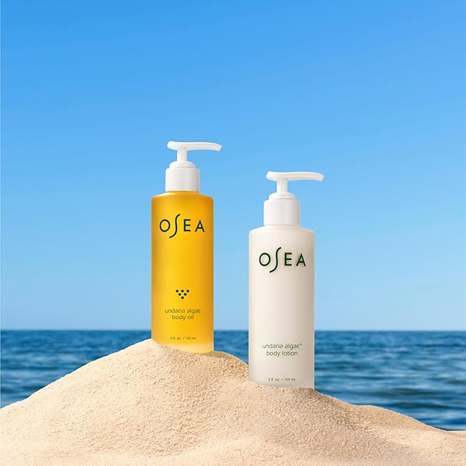 OSEA Undaria Body Bestsellers Full Size Set – Includes Undaria Algae™ Body Oil 5oz & Undaria Algae™ Body Lotion 5oz – Hydrating & Firming Body Care – Perfect Holiday Gift Set