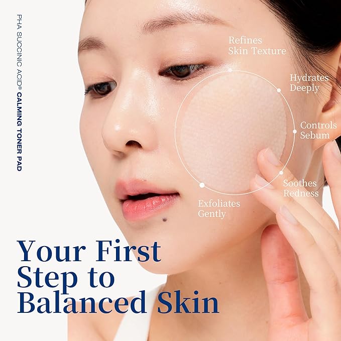 Re.SPN PHA Succinic Acid Calming Toner Pads – Daily Exfoliating, Hydrating and Soothing with CICA, Caffeine, Non-comedogenic, Vegan, Glass Skin, K-Beauty (35)