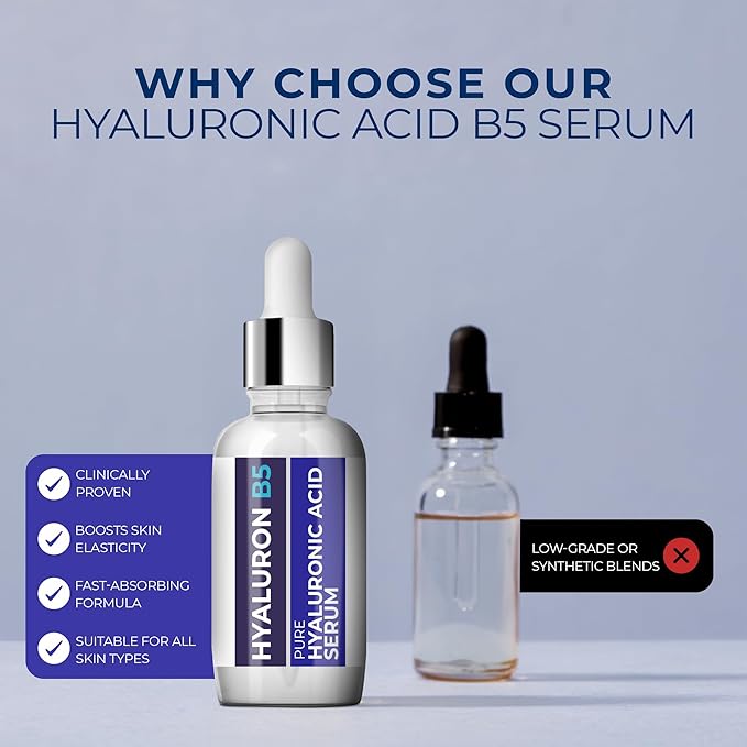 Micro Needling Serum for Face - Hyaluronic Acid Total Package Serum with Vitamin B5 - Acido Hialuronico for Sensitive Skin, Anti- Aging, Brightening, Uneven Skin Tone, Fine Lines & Wrinkles