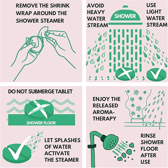 Shower Steamers Aromatherapy, Christmas Gifts for Women and Men, 20-Pack Organic Shower Bombs with Essential Oil, Tea Tree, Orange & Vanilla, Sea Salt, Lavender, Peony & Pear Bath Tablets