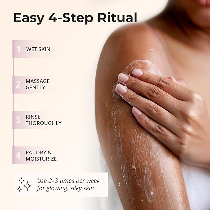 Silk Peptide Body Polish Gentle Exfoliant - Honey & Coconut Body Scrubs with Shea Butter, Exfoliants & Hydrating Oils for Smooth, Glowing Skin – Deep Moisturizing & Radiance Boosting Formula