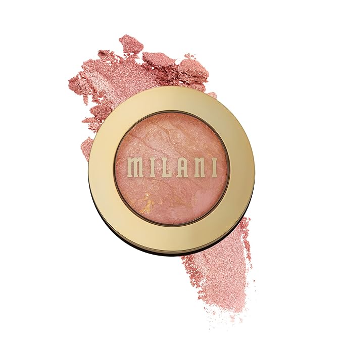 Milani Baked Blush, Powder Blush for Cheeks, Cruelty Free Makeup - Shape, Contour & Highlight Face for a Shimmery or Matte Finish - Berry Amore