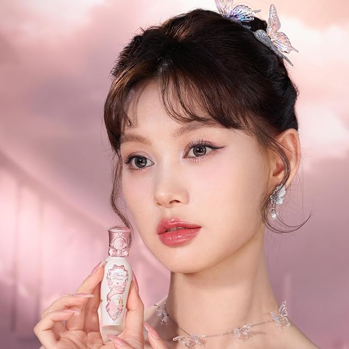 Flower Knows Midsummer Fairytales Coating Lip Lacquer,Glowy Non-Fading Lip Gloss,Hydrating Tinted Lip Oil for Girls&Women,Vegan & Cruelty Free,0.17Fl Oz(G02 Little Flower Fairy)