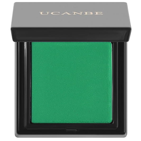 UCANBE Green Single Eyeshadow Palette, Highly Pigmented Matte Eye Shadow Powder, Professional Long-Lasting Waterproof Makeup Palette