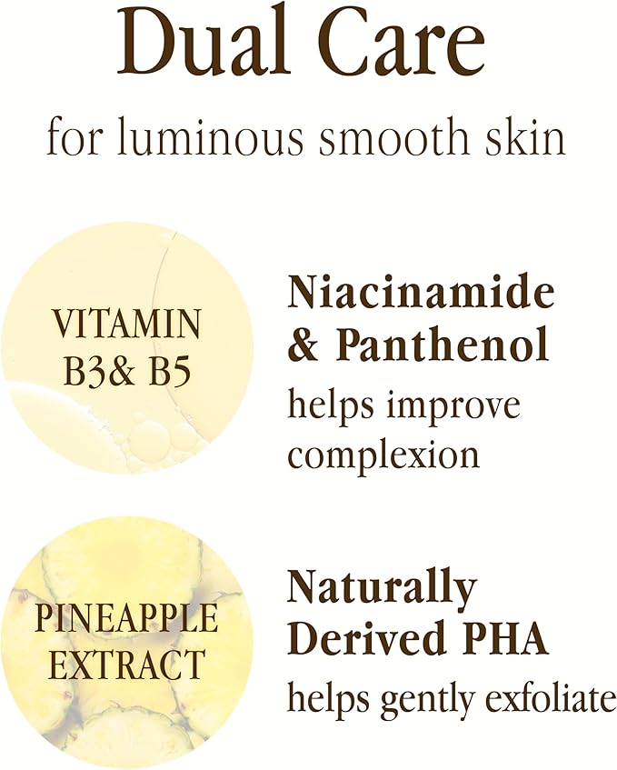 Farm Rx Pineapple Plus PHA Toner (6.42fl oz) - Vegan, PHA-Based Toner Designed to Brighten, Hydrate, and Smooth Skin Texture.. Enriched with Pineapple Extract and Vitamin B3