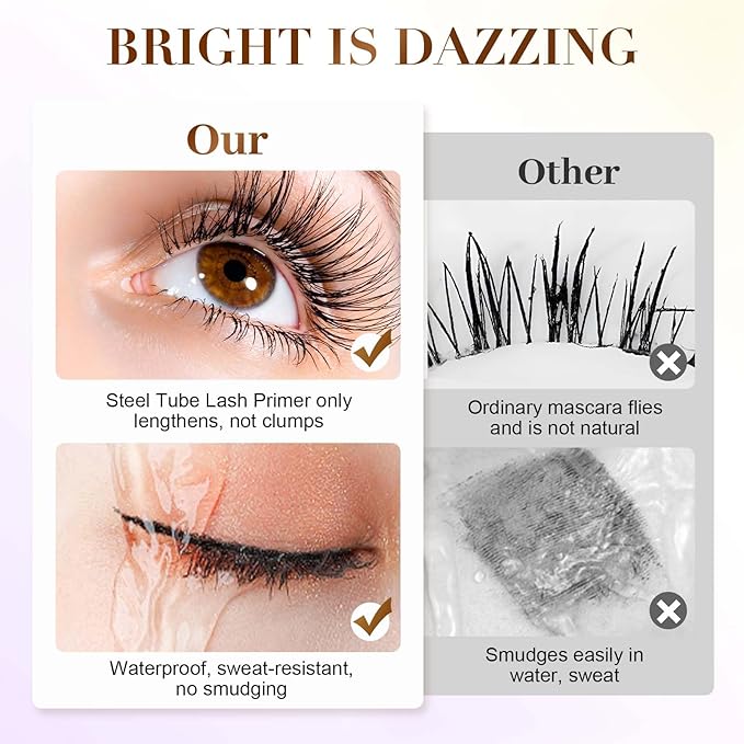 Tubing Mascara 2025 New Curling Mascara Black & Brown for Lash Makeup, Waterproof and Sweatproof Long Lasting Non-Smudged Magic Mascaras (Black C/1pcs)