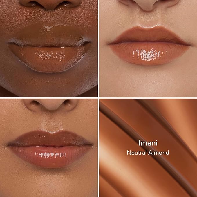 Thrive Causemetics Sheer Strength Lip Plumping Peptide Gloss, Lip Plumper with Vitamin E, Peptides, Plumps, Smooths & Hydrates Lips, High Shine, Vegan & Cruelty Free, Imani (Neutral Toffee)