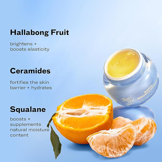 Then I Met You Bong² Bounce Cream, Allure Best of Beauty 2025, Lightweight Gel Cream Barrier Moisturizer with Omega-3 Fatty Acids, and Ceramides, Cruelty-Free, Hydration for Oily Skin, 1.69 fl oz