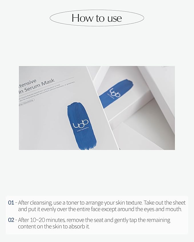 LBB Soothing Care In Serum Mask - Hypoallergenic Face Mask Sheet for Calming, Moisturizing - Vegan Paper Mulberry Sheet - Protectol, Hyaluronic Acid, 5 Sheet