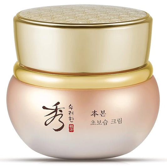 Sooryehan BON Extra Moisture Cream (1.7fl oz) - Premium Skin Moisturizer for Skin Barrier Night Repair by LG Beauty. Red Ginseng.