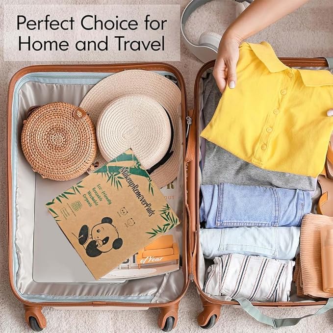 28 Pack Reusable Makeup Remover Face Pads with Laundry Bag Washable Soft and Comfortable Cleaning Face Skin,Washable Bamboo Cotton Rounds Colorful