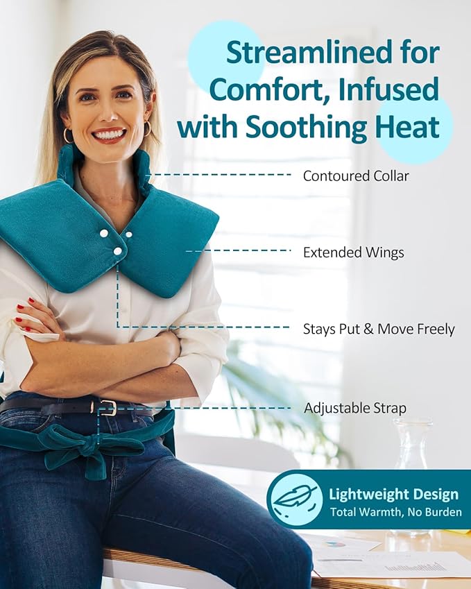 Heating Pad for Neck Shoulders Back Pain Relief, Electric Extra Large Heated Wrap for Full Body Relax, Dry/Moist Heat Pad, Christmas Birthday Gifts for Women Mom Grandma, Stocking Stuffers for Adults