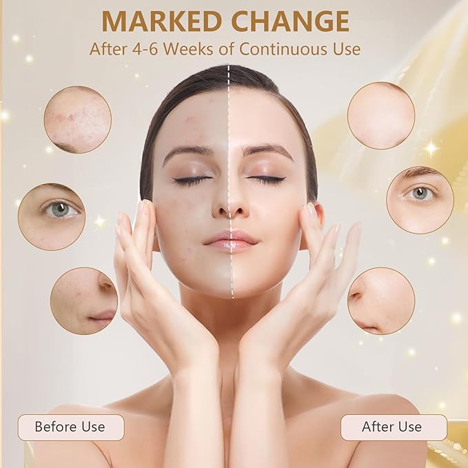 LED Face Mask, Portable Red Light Mask with Timing, Light Mask with 660nm Red Light & 850nm Near-Infrared at Home and Travel