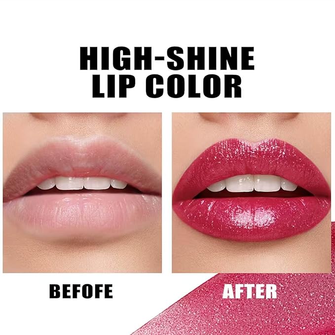 Purple Red Lipstick For Women Matte Nude Glitter Shimmer Metallic Highly Pigmented Moisturizing Lip stick Hypoallergenic Waterproof Long Lasting Lipsticks Quick Makeup Lightweight Portable 07 #