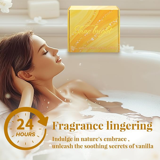 Gift Set for Women 8Pcs Bath and Body Gift Baskets, Vanilla Self Care Present Ideas Birthday Gifts ,Unique Gift Ideas for Her, Women, Mom, Christmas Gifts for Her