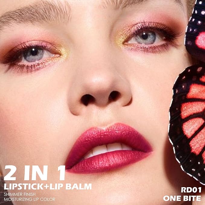 FOCALLURE Moisturizing Shiny Lipstick,Pearl Shimmery Finish,Hydrating Tinted Lip Balm with Creamy Texture,Long Lasting High Pigmented Lip Stain,One Bite