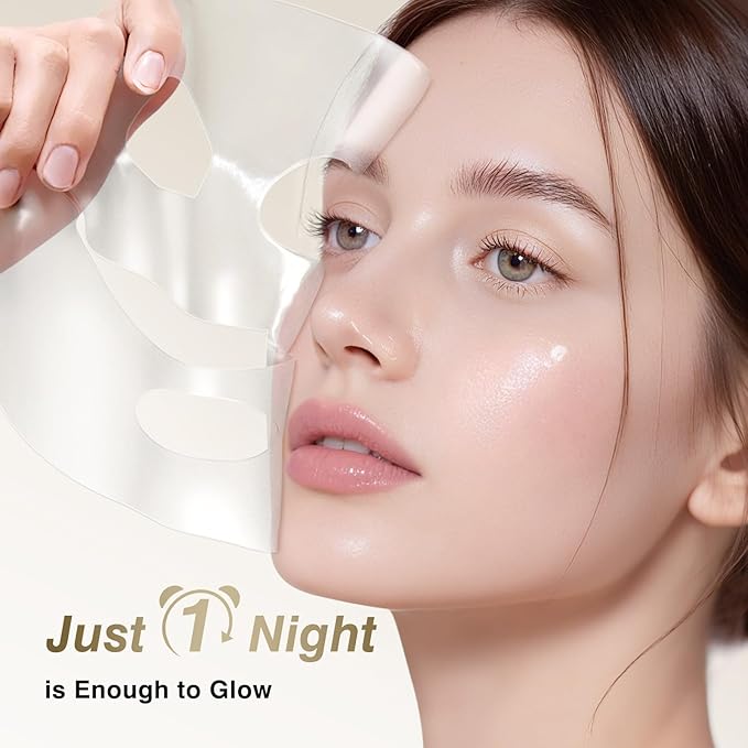 ISTON 6 Pack Bio-Collagen Real Deep Anti Wrinkle Lifting Mask,Overnight Hydrating Face Mask for All Skin Types -Pore Minimizing,Elasticity Enhancing,Firming,Moisturizing