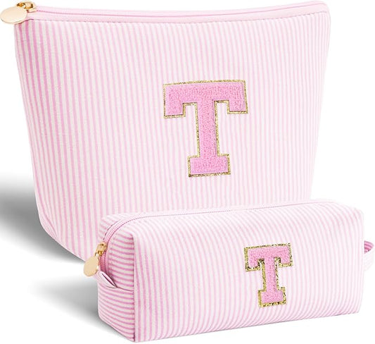 Teacher Appreciation Gifts,Thank You Gifts from Students,Birthday Teacher Retirement Gifts for Women,Teachers Day Gift Ideas,Makeup Bag Set Cosmetic Bag - Pink,T