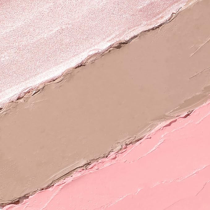 3 Pcs FAIR Contour Stick Set,Cream Blush & Highlighter Bronzer Pen,Long Lasting & Smooth Natural Face Contouring Illuminator,Professional Makeup Kit for All Skin