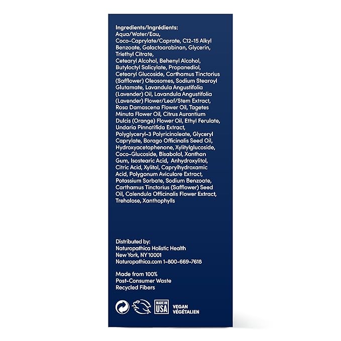 Naturopathica Calendula Essential Hydrating Lotion with SPF 30 Sunscreen, Daily Facial Moisturizer with Broad Spectrum UVA/UVB Protection, Face Sunscreen for Men and Women, 1.7 fl oz