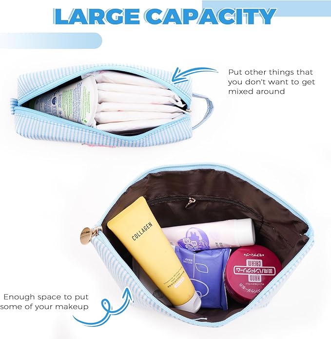 Mothers Day Gifts for Mom,Mum Gifts from Daughter,Birthday Gifts for Wife Sister Her,Mother in Law Gift,Mama Gifts Idea,Makeup Bag Set Cosmetic Bag - Blue,M