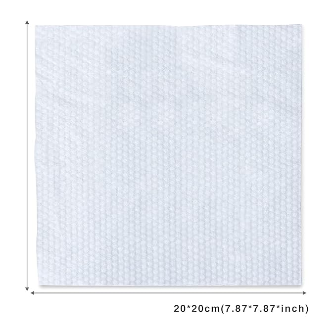 MSOEUESO Soft Dry Wipes Cotton Facial Tissues, 100 Count Disposable Face Towels, Cotton Face Towel for Sensitive Skin, Facial Cleansing, Makeup Removing, Surface Cleaning