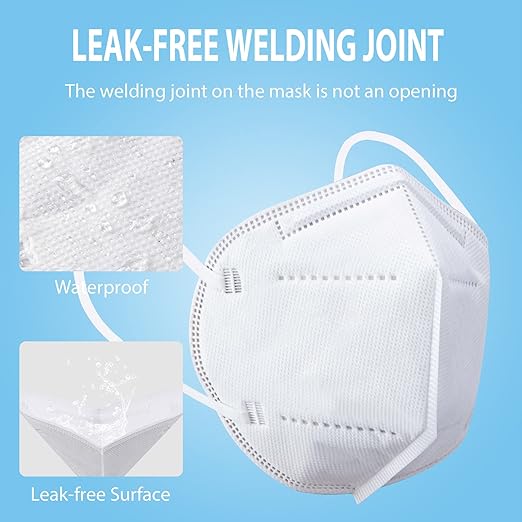 KN95 Face Masks 50 Pcs, 5-Ply Protection White KN95 Mask, Disposable Face Masks for Adults