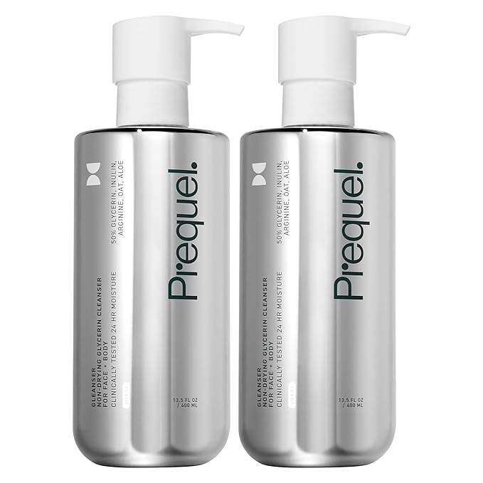 Skin Gleanser, Moisturizing Glycerin Face Wash, Professional Strength Face Cleanser for Women, Unscented Sensitive and Dry Skin Face Wash Pump Bottles - 6.75 fluid ounce (Pack of 2)