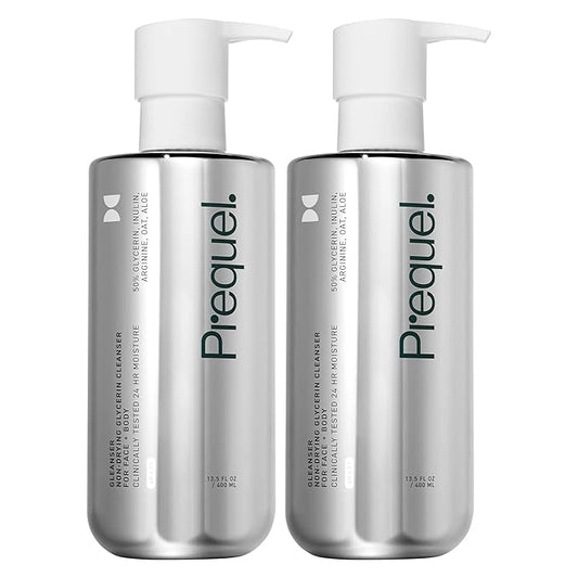 Skin Gleanser, Moisturizing Glycerin Face Wash, Professional Strength Face Cleanser for Women, Unscented Sensitive and Dry Skin Face Wash Pump Bottles - 6.75 fluid ounce (Pack of 2)