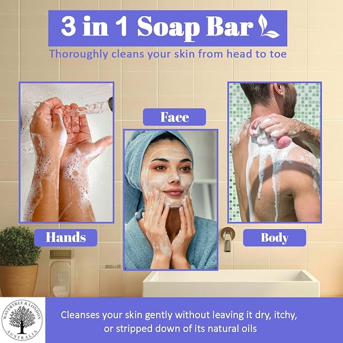 Wavertree & London Basil & Neroli Scented Natural Soap Bars (2 Bars), 7oz Moisturizing French Triple Milled Soap enriched with shea butter - Plant Oil Bath & Body Soap Bars [100% Naturally derived]