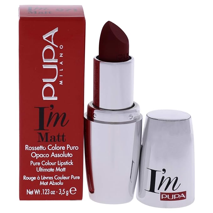 Pupa Milano I Am Matt Pure Colour Lipstick - 071 True Red for Women - 0.123 oz Lipstick