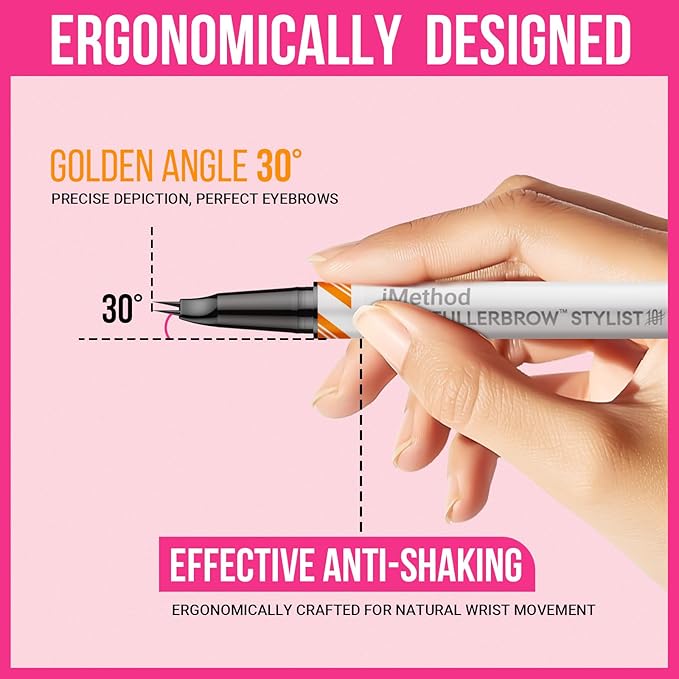 iMethod Curved Eyebrow Pen and Eyebrow Gel - Eyebrow Pencils for Women with Natural Hair Like Strokes, Brow Gel Clear for Soft Full Brows, Waterproof, All-Day Defined, Light Brown