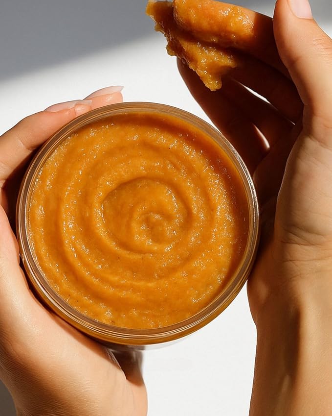 SHIMMER CHEF Sweet Almond Rosehip Brine Face & Body Polish | Fusion of Himalayan & Dead Sea Salt, Maple Sugar, Omega 3s & Vitamin E | Reveals Radiance, Elevates Mood with an Exquisite Fragrance 6.5 oz