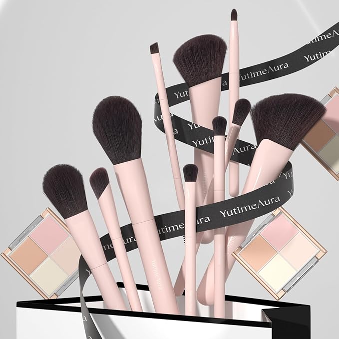 Makeup Brushes 10Pcs Professional Makeup Brush Set Foundation Contour Concealer Blush Highlight Powder Blending Eye Shadow Brush
