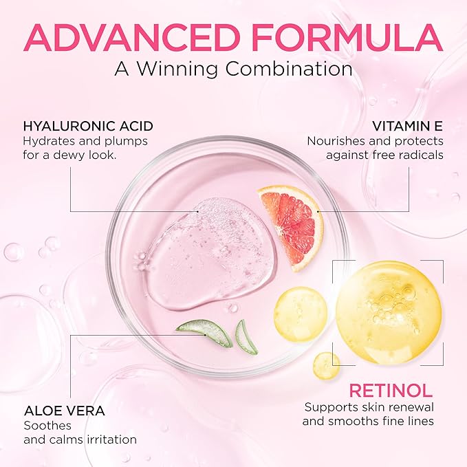 Retinol Serum for Face (8Oz) with Hyaluronic Acid, Vitamin E & Aloe Vera - Anti-Aging Serum