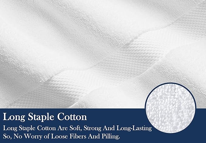 Delara Organic Cotton Luxuriously Plush Bath Towel 10 Piece Set|GOTS & Oeko-TEX Certified|Premium Hotel Quality Towels|Feather Touch Technology|650 GSM Long Staple|Soft, Quick Dry & Ultra-Absorbent