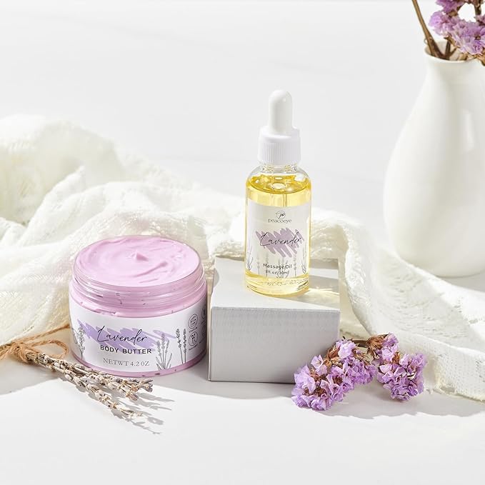 Gifts for Women Spa Gifts Lavender Bath Gift Baskets Relaxing Self Care Gift for Mom Her Sister Wife Auntie Home Bath Kit Care Package Birthday Friendship Gift Ideas