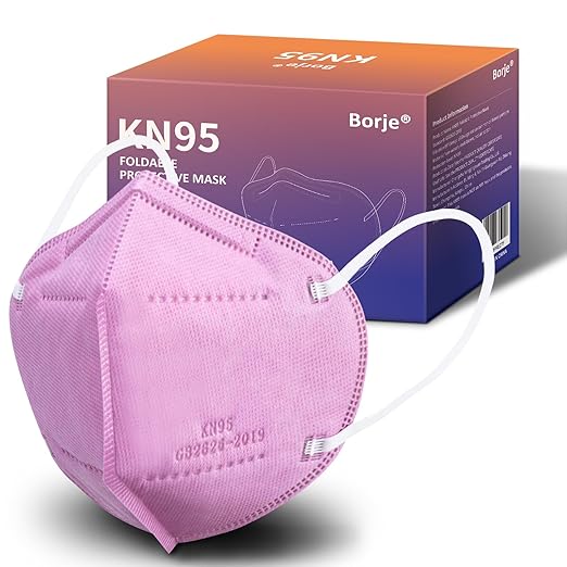 KN95 Face Masks 50 Pcs, 5-Ply Protection Hot Pink KN95 Mask, Disposable Face Masks for Adults