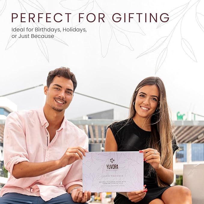 6 Pcs Women Natural Handmade Body Soaps 5 OZ Pack Floral Radiance Long lasting Fragrance Luxurious Scents with Natural Ingredients – Sulfate & Paraben Free, Vegan Soap