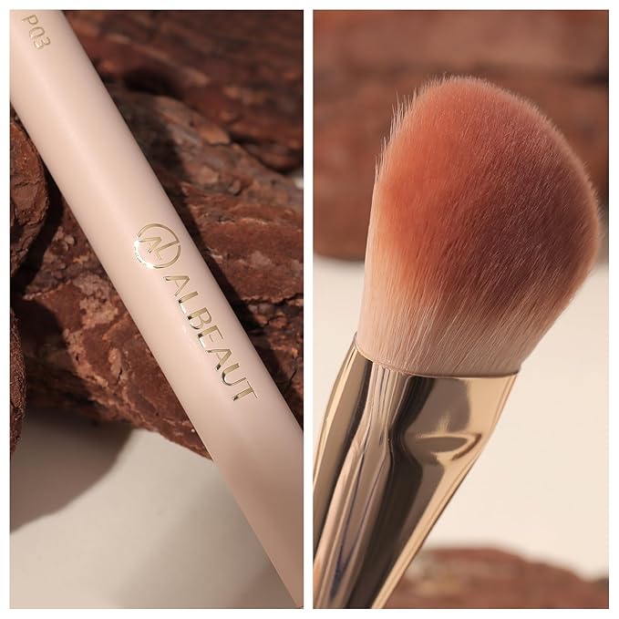 Liquid Blush Brush Angled for Cheek Makeup,Cream Foundation Contour Bronzer highlight Blending, Angled Face Makeup Tool (Multitask Face Brush)